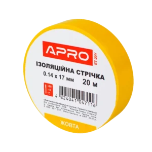 Iзоляцiйна стрiчка жовта APRO 0.14х17 мм 20 м